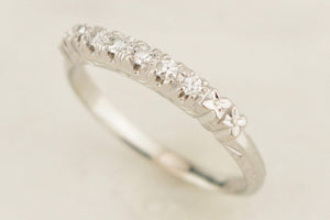 ANTIQUE ART DECO c1920 DIAMOND BAND 18ct WHITE GOLD & PALLADIUM