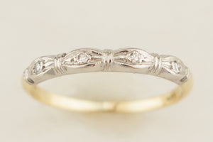 ANTIQUE ART DECO c1920 DIAMOND BAND 18ct GOLD