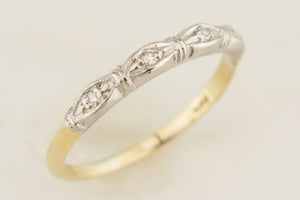 ANTIQUE ART DECO c1920 DIAMOND BAND 18ct GOLD