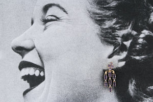 TANZANITE & DIAMOND CHANDELIER EARRINGS 9ct GOLD