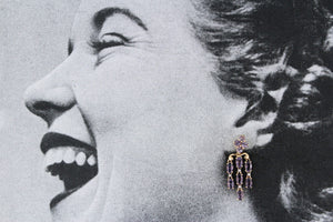 TANZANITE & DIAMOND CHANDELIER EARRINGS 9ct GOLD
