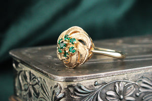 RETRO GILSON EMERALD RING 9ct GOLD