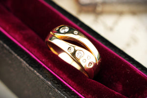 VINTAGE DIAMOND SNAKE BAND 18ct GOLD