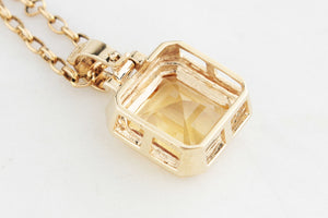 MODERN 12ct CITRINE ENHANCER PENDANT 9ct GOLD