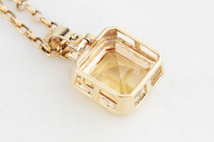 MODERN 12ct CITRINE ENHANCER PENDANT 9ct GOLD