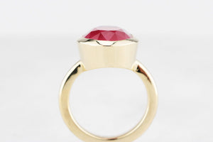 BESPOKE 11ct TOURMALINE RING IN 14ct GOLD