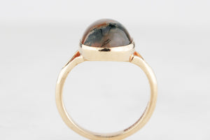 VINTAGE MOSS AGATE RING 9ct GOLD