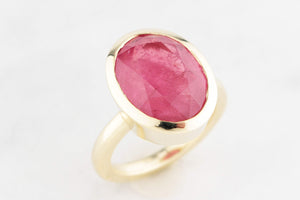 BESPOKE 11ct TOURMALINE RING IN 14ct GOLD