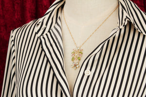 ANTIQUE ART NOUVEAU c1900 MULTI GEM & PEARL NECKLACE 15ct GOLD