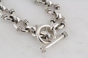 VINTAGE ESTATE STERLING SILVER ORNATE LINK CHAIN