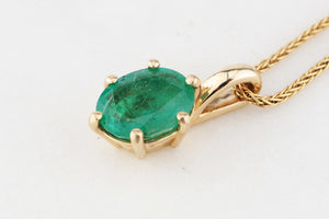BESPOKE 2.20ct EMERALD PENDANT 10ct GOLD