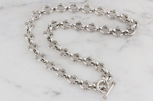VINTAGE ESTATE STERLING SILVER ORNATE LINK CHAIN