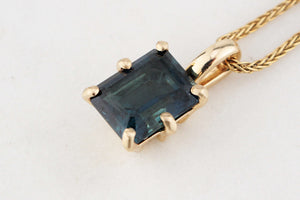 BESPOKE 2.50ct TOURMALINE PENDANT 10ct GOLD