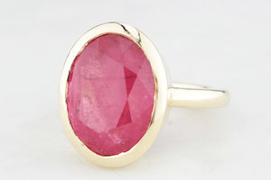 BESPOKE 11ct TOURMALINE RING IN 14ct GOLD