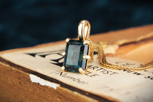 BESPOKE 2.50ct TOURMALINE PENDANT 10ct GOLD