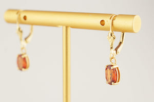 VINTAGE ITALIAN CITRINE PENDANT & EARRINGS 18ct GOLD