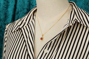 VINTAGE ITALIAN CITRINE PENDANT & EARRINGS 18ct GOLD
