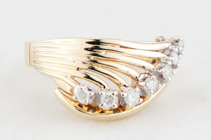RETRO DIAMOND COCKTAIL RING 10ct GOLD