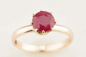 ANTIQUE EDWARDIAN AUSTRALIAN c1900 1.88ct RUBY RING 9ct ROSE GOLD