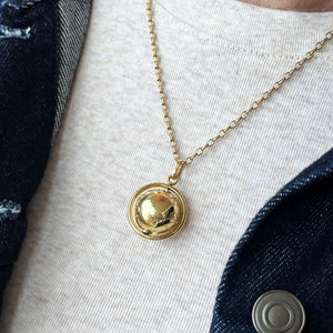 VINTAGE SPINNING GLOBE PENDANT 9ct GOLD