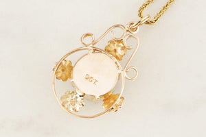 ANTIQUE EDWARDIAN c1915 AMETHYST PENDANT 9ct GOLD