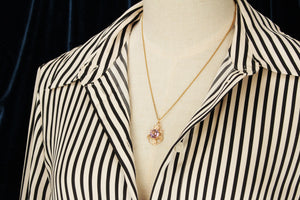 ANTIQUE EDWARDIAN c1915 AMETHYST PENDANT 9ct GOLD