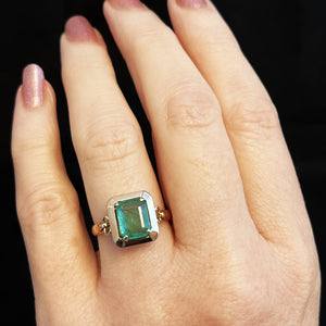 VINTAGE EMERALD RING 18ct GOLD