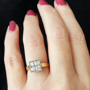 LATE EDWARDIAN/EARLY ART DECO 1CT DIAMOND RING 18ct GOLD