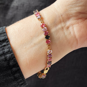 VINTAGE c1970/80 NATURAL 14.80ct SPINEL BRACELET 9ct GOLD