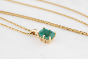 BESPOKE 2.75ct EMERALD PENDANT 10ct GOLD
