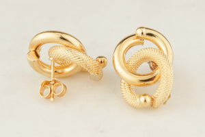 VINTAGE c1980’s ITALIAN EARRINGS 18ct GOLD