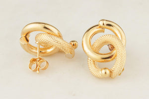 VINTAGE c1980’s ITALIAN EARRINGS 18ct GOLD