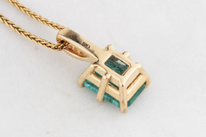 BESPOKE 2.75ct EMERALD PENDANT 10ct GOLD