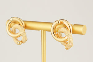 VINTAGE c1980’s ITALIAN EARRINGS 18ct GOLD