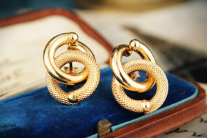 VINTAGE c1980’s ITALIAN EARRINGS 18ct GOLD