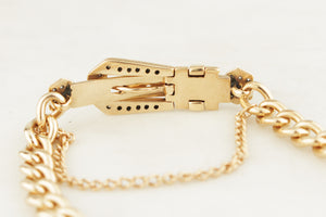 ANTIQUE c1920 DIAMOND BELT BUCKLE BRACELET 9ct GOLD