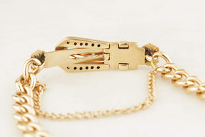 ANTIQUE c1920 DIAMOND BELT BUCKLE BRACELET 9ct GOLD