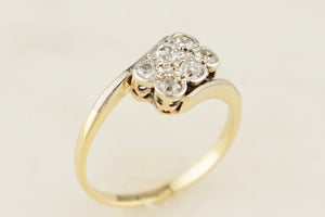 ANTIQUE EDWARDIAN c1910 SIX STONE DIAMOND RING 18ct GOLD