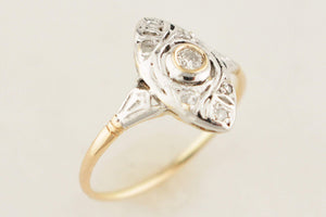 ART DECO c1920 .20ct DIAMOND RING 18ct GOLD