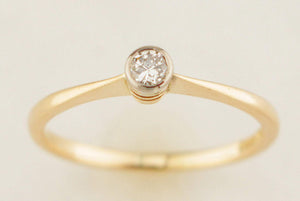 ANTIQUE AUSTRALIAN c1900 SOLITAIRE DIAMOND RING 18ct GOLD
