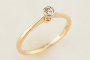 ANTIQUE AUSTRALIAN c1900 SOLITAIRE DIAMOND RING 18ct GOLD