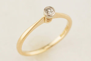 ANTIQUE AUSTRALIAN c1900 SOLITAIRE DIAMOND RING 18ct GOLD
