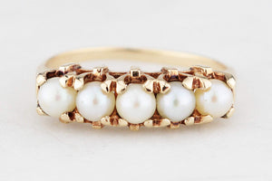 VINTAGE c1960/70 PEARL RING 9ct GOLD