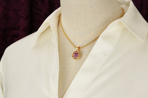 ANTIQUE EDWARDIAN c1910 AMETHYST ENHANCER PENDANT 9ct GOLD