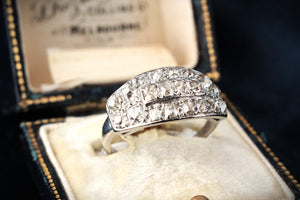 ANTIQUE EDWARDIAN 1.23ct OLD MINE CUT DIAMOND RING PLATINUM