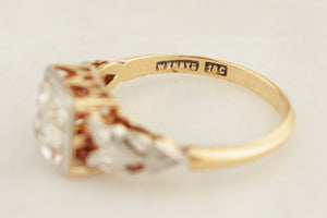 ANTIQUE AUSTRALIAN c1915 .40ct DIAMOND RING PLATINUM & 18ct GOLD