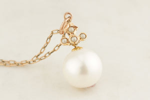 ANTIQUE c1920’s PEARL PENDANT 9ct GOLD