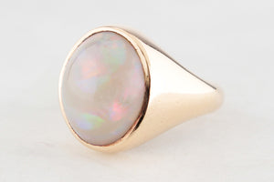 VINTAGE SOLID OPAL RING 9ct GOLD