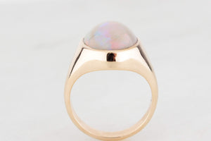 VINTAGE SOLID OPAL RING 9ct GOLD