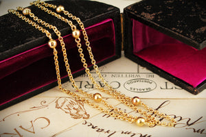 ANTIQUE EDWARDIAN c1900 15ct GOLD NECKLACE